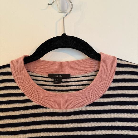COS Striped Fine-knit Blue and Pink Sweater - Picture 5 of 8